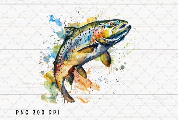 Download Trout Fish Watercolor Fishing PNG - Fishing Collection