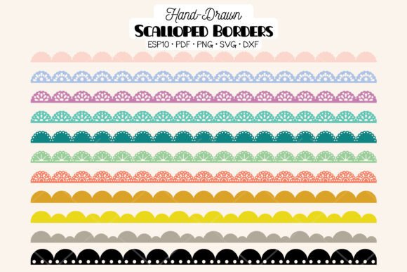 Download Scalloped Border Colored Lace | Divider - Scallop Collection