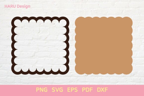 Download Scallop Shape Square Frame Sign Labels - Scallop Collection
