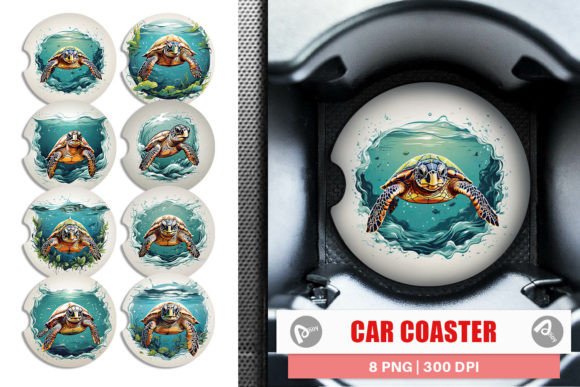 Download Car Coaster Turtle Swimming - Premium Resources