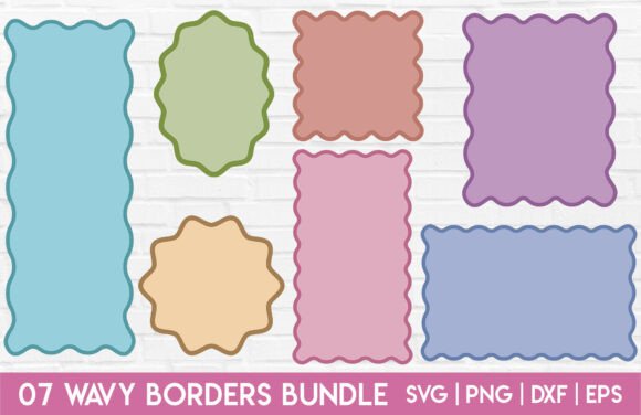 Download Wavy Border SVG Bundle Scalloped Shape - Scallop Collection
