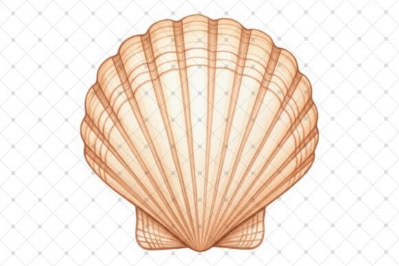 Download Detailed Illustration of a Scallop Shell - Premium Resources