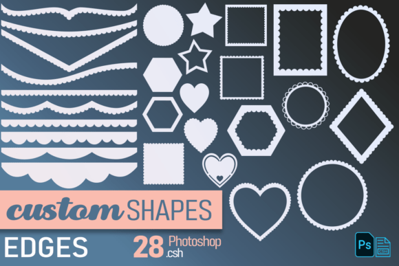Download Photoshop Scallop Shapes .csh - Scallop Collection